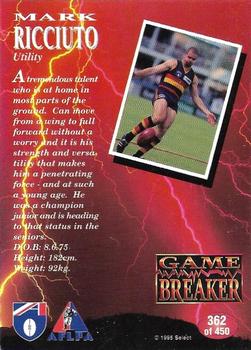 1995 Select AFL #362 Mark Ricciuto Back